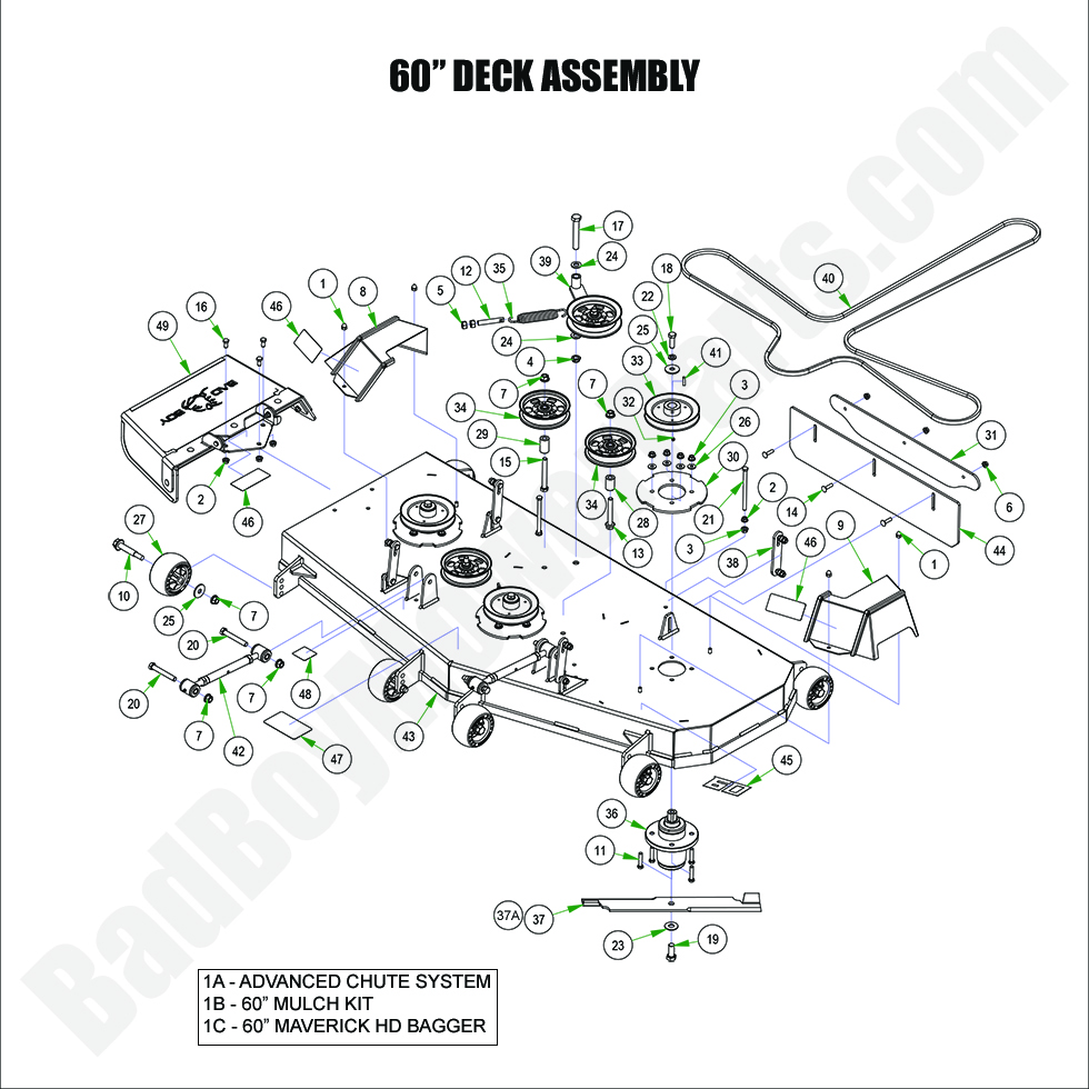 2024 Maverick HD 60" Deck Assembly
